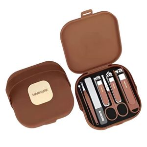 Manicure Professional Nail Clipper Set: Anti-Splash Manicure Kit with Protective Case 7pcs